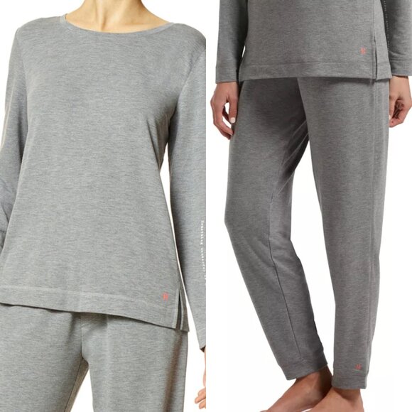 Hue French Terry Lounge Set Plus Size Heather Grey NWT Sz 2X - Picture 1 of 9